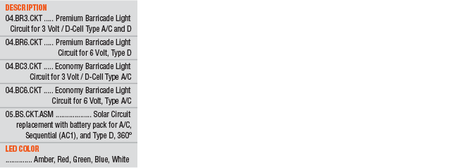 Duplicate of Barricade Light - Replacement Circuits